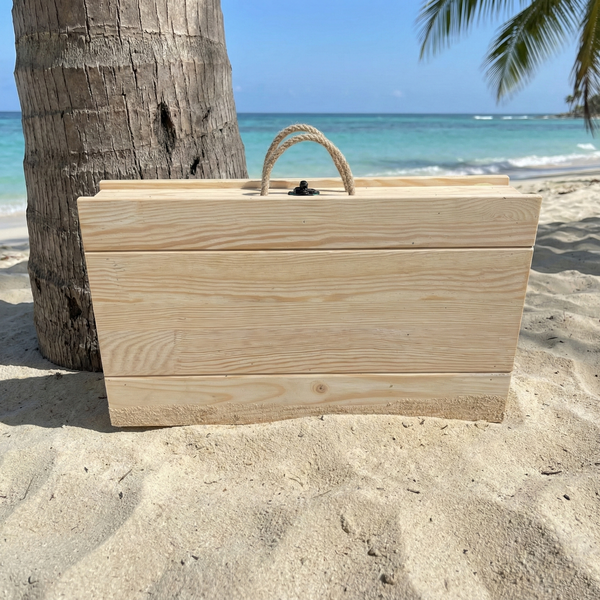 Foldable Wooden Low Coffee Table - Built-in Legs