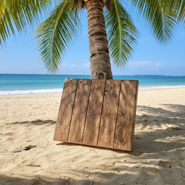 Foldable Wooden Low Table - Tapered Legs