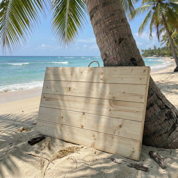 Foldable Wooden Low Table - Tapered Legs